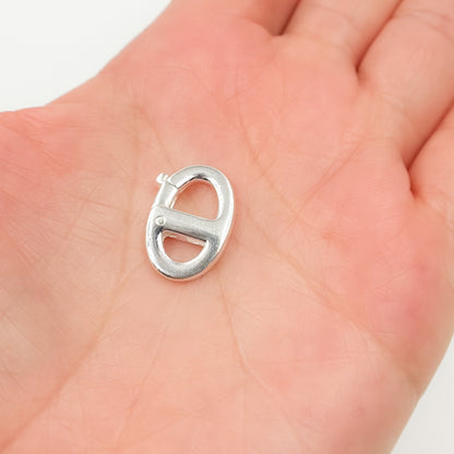 17MM White Sterling Silver Marina Clasp