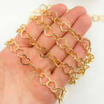 Load image into Gallery viewer, 1408FGF. Gold Filled Flat Heart Link Chain