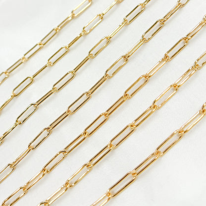  14K Gold-Filled Smooth Paperclip Chain