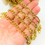 Load image into Gallery viewer, Y62GP. Gold Plated 925 Sterling Silver Figaro Chain