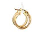 Load image into Gallery viewer, 15850021290.  14K Solid Gold Fancy Braided Hollow Hoop Earrings
