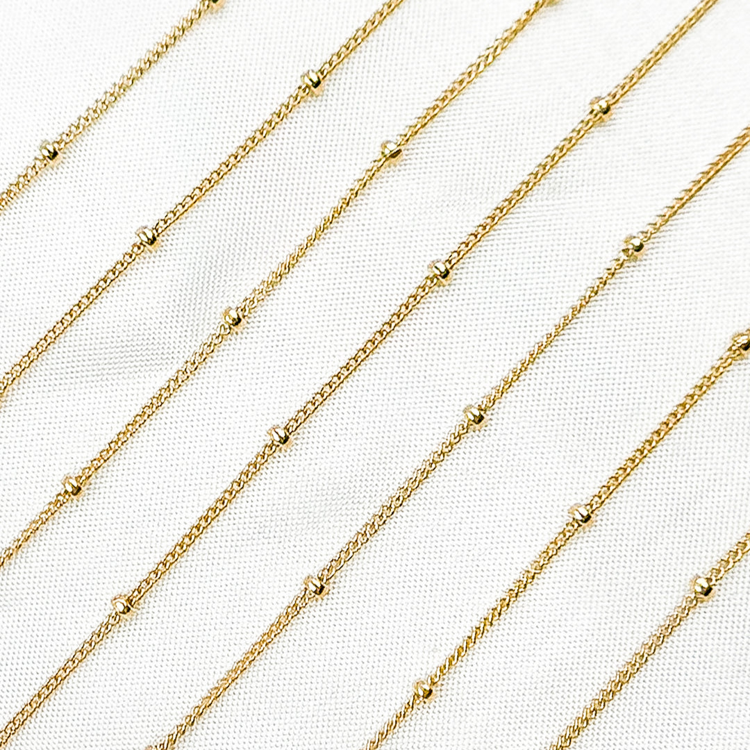 444GF. Gold-Filled Satellite Chain by Foot