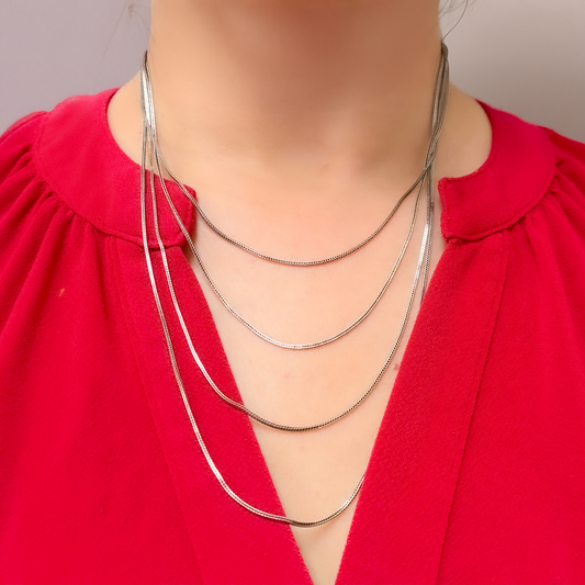 Oxidized Sterling Silver Wheat Necklace