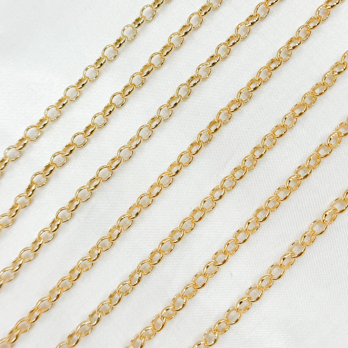 14K Gold Filled Oval Rolo Chain
