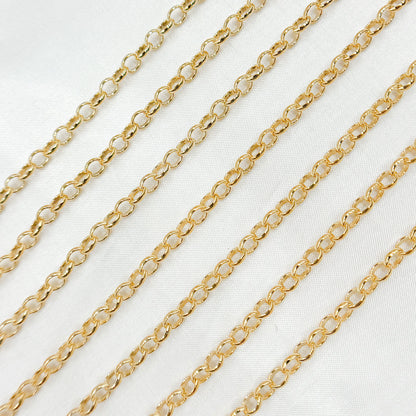 14K Gold Filled Oval Rolo Chain