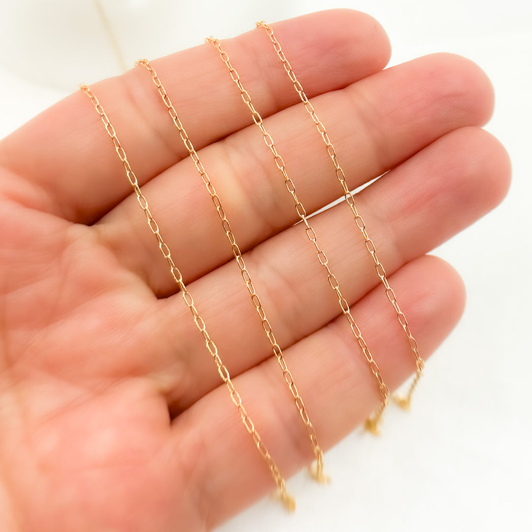 1318DGF. 14K Gold-Filled Paperclip Chain