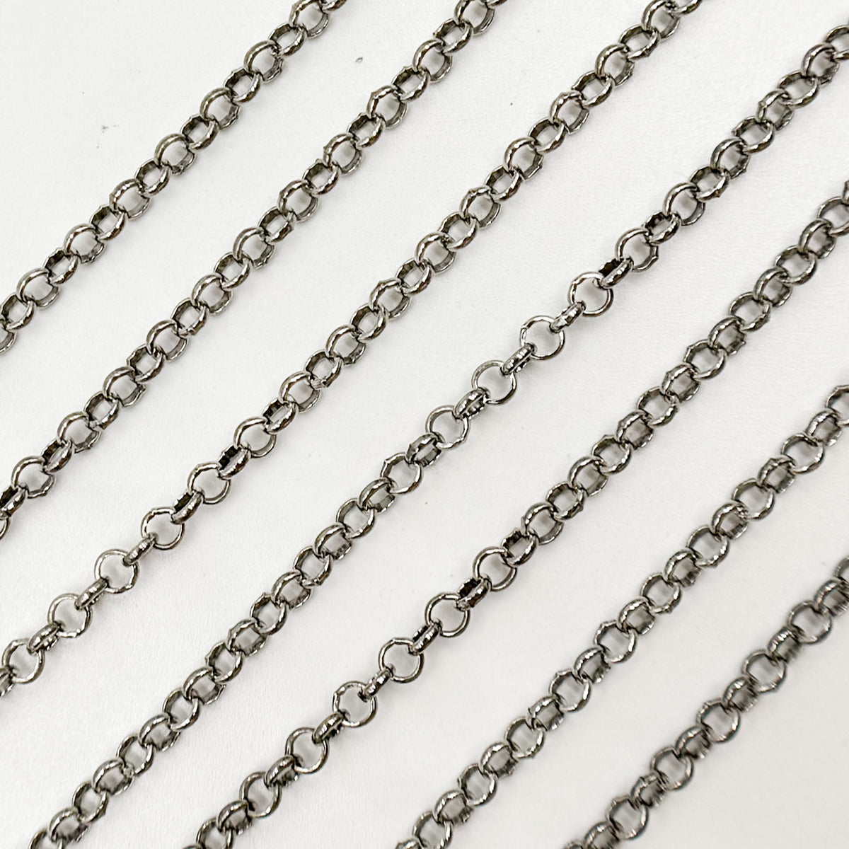 Oxidized Sterling Silver Rolo Chain