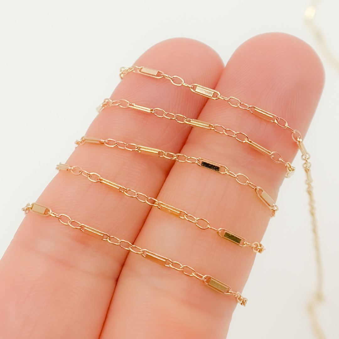 14K Gold-Filled Cable Tube Chain