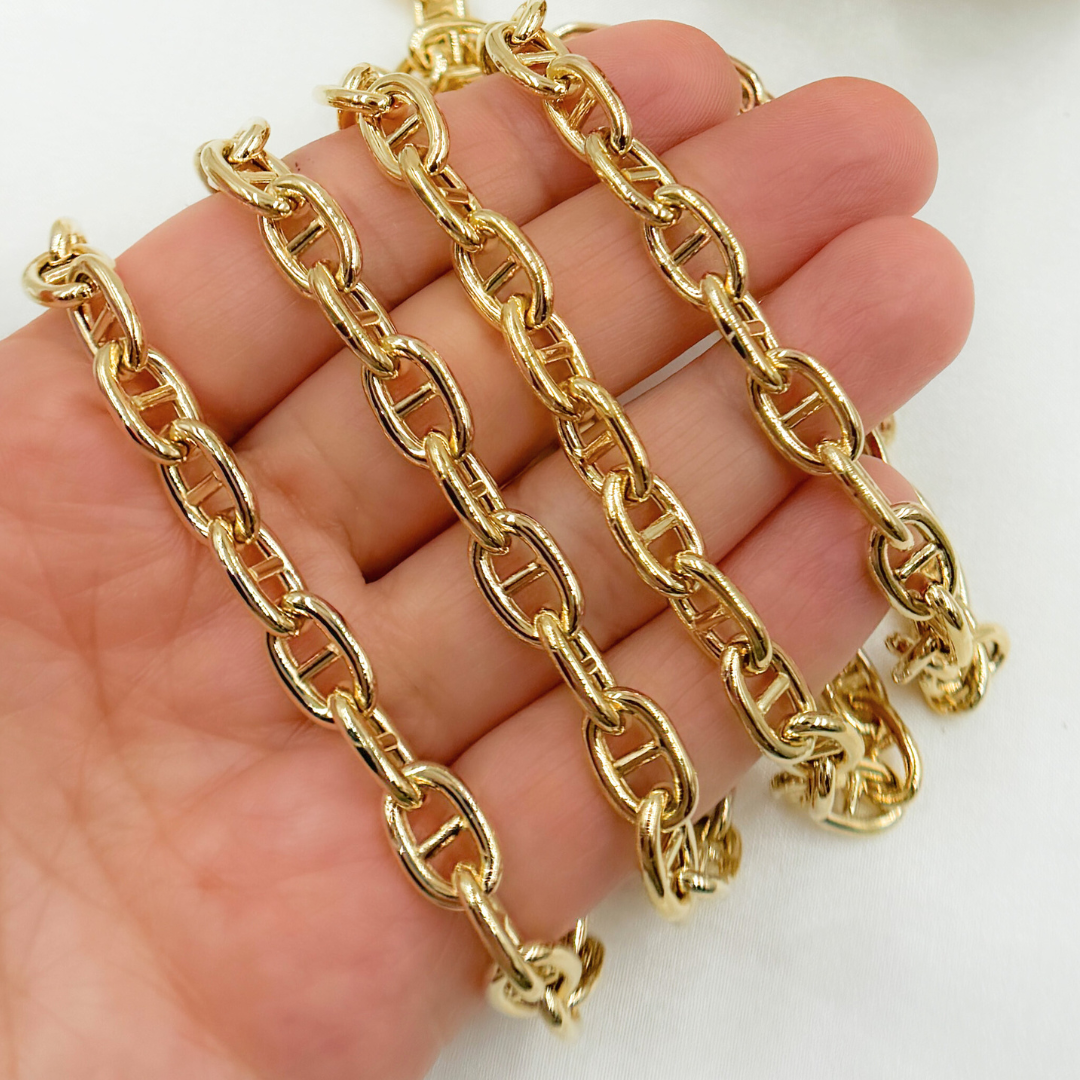 Gold Plated 925 Sterling Silver Gold Plated Marina Chain