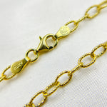 Load image into Gallery viewer, Gold Plated 925 Sterling Silver Textured Cable Necklace. 80GP
