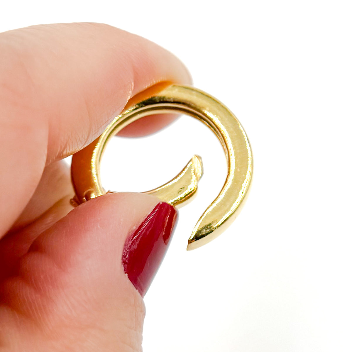 23MM Gold-plated Sterling Silver Round Clasp
