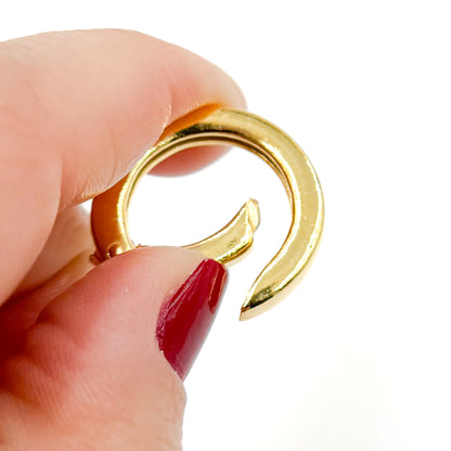 23MM Gold-plated Sterling Silver Round Clasp
