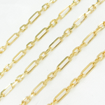 Load image into Gallery viewer, Gold Plated 925 Sterling Silver Diamond Cut Paperclip Link Chain