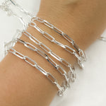 Load image into Gallery viewer, 925 Sterling Silver Diamond Cut Paperclip Chain. Z1SS
