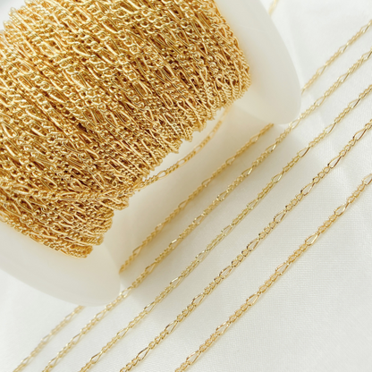 14k Gold Filled Figaro Chain