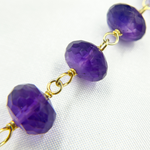 Load image into Gallery viewer, Amethyst Gold Plated Wire Chain. AME1
