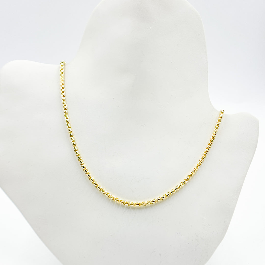 135HVI0934000. 14k Solid Yellow Gold Venezian Box Link Chain