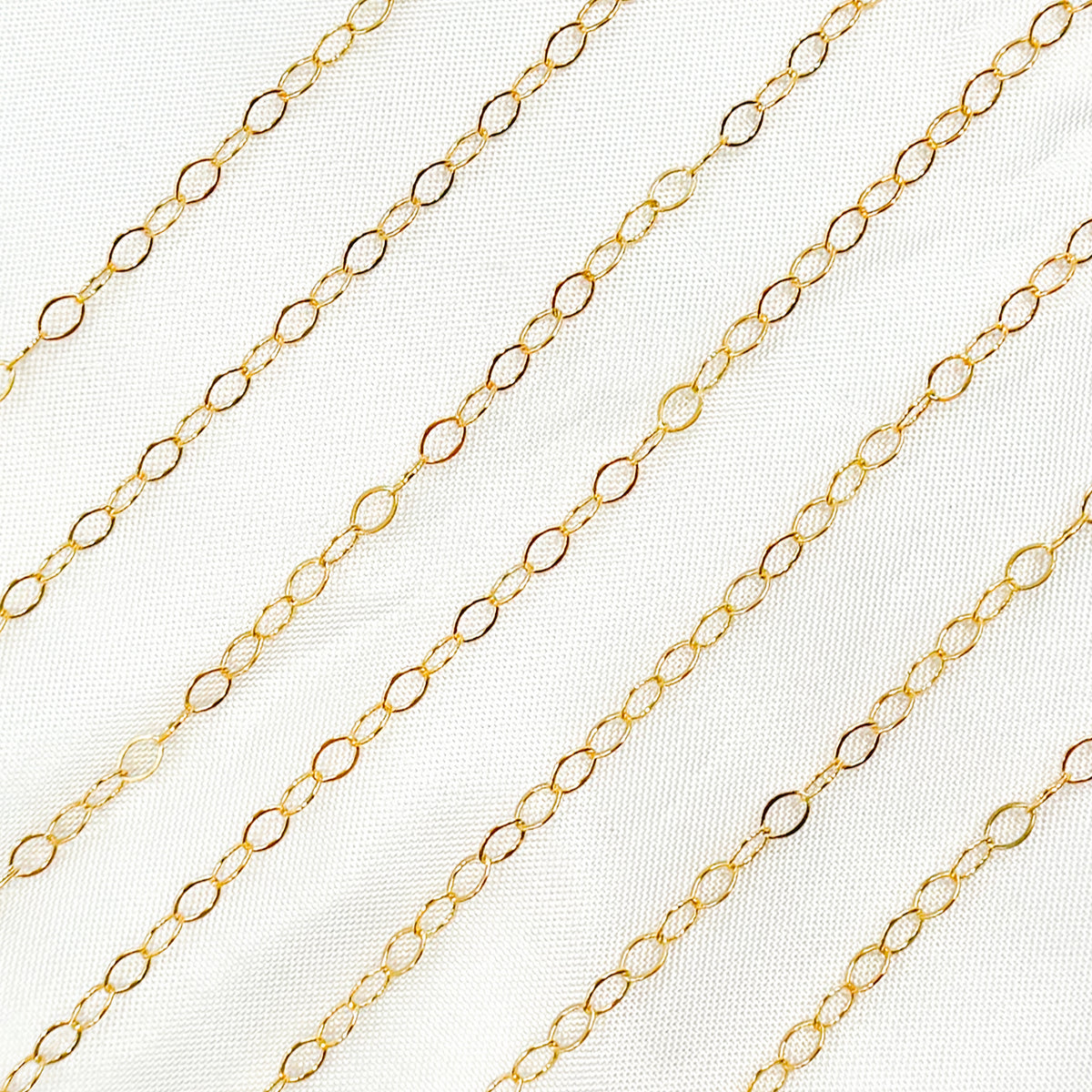 14K Gold Filled Flat Oval Link Chain