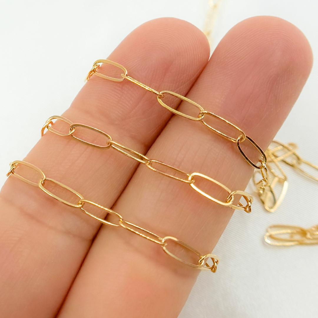 2104FGF. 14k Gold Filled Flat Paperclip Chain
