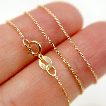 14K Solid Gold Cable Chain