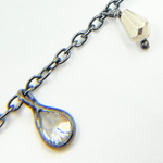 Load image into Gallery viewer, Pyrite with CZ Oxidized Wire Wrap Chain. PYR9
