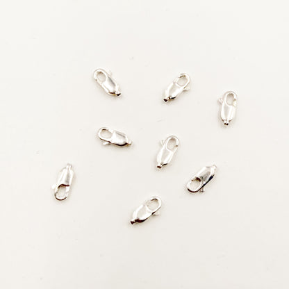 0925LC1SS. 10MM White Sterling Silver Lobster Clasp