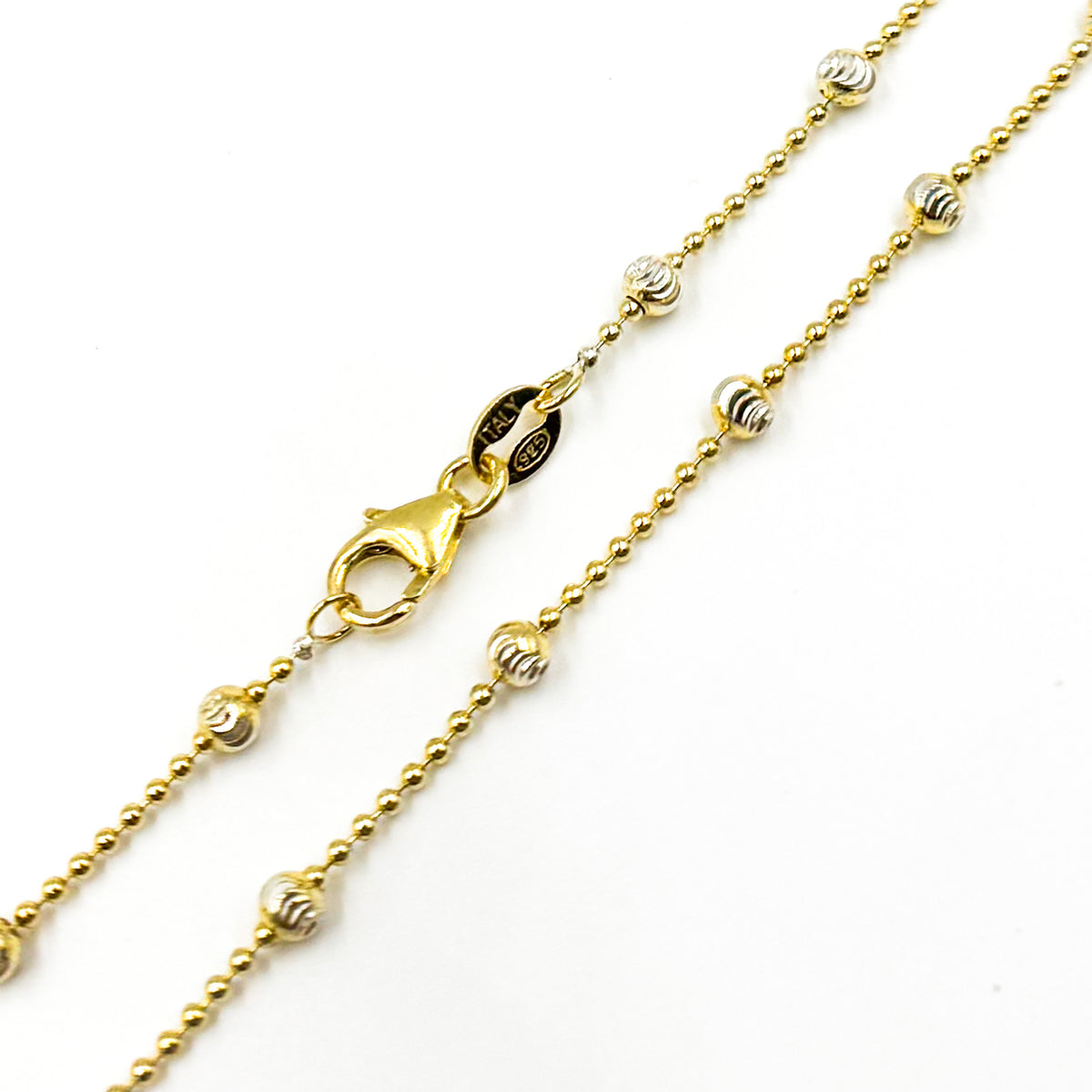 Sterling Silver Gold and Silver Necklace Satellite