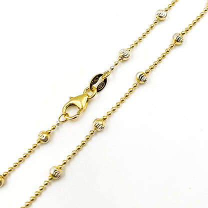 Sterling Silver Gold and Silver Necklace Satellite