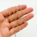 Load image into Gallery viewer, 2431CTT. Gold Filled and Sterling Silver Figaro Style Chain
