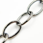Load image into Gallery viewer, V193BR. Black Rhodium Sterling Silver Smooth Oval Link Chain
