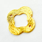 Load image into Gallery viewer, GPBS17. 10mm Gold-plated Sterling Silver Brushed Flower Connector