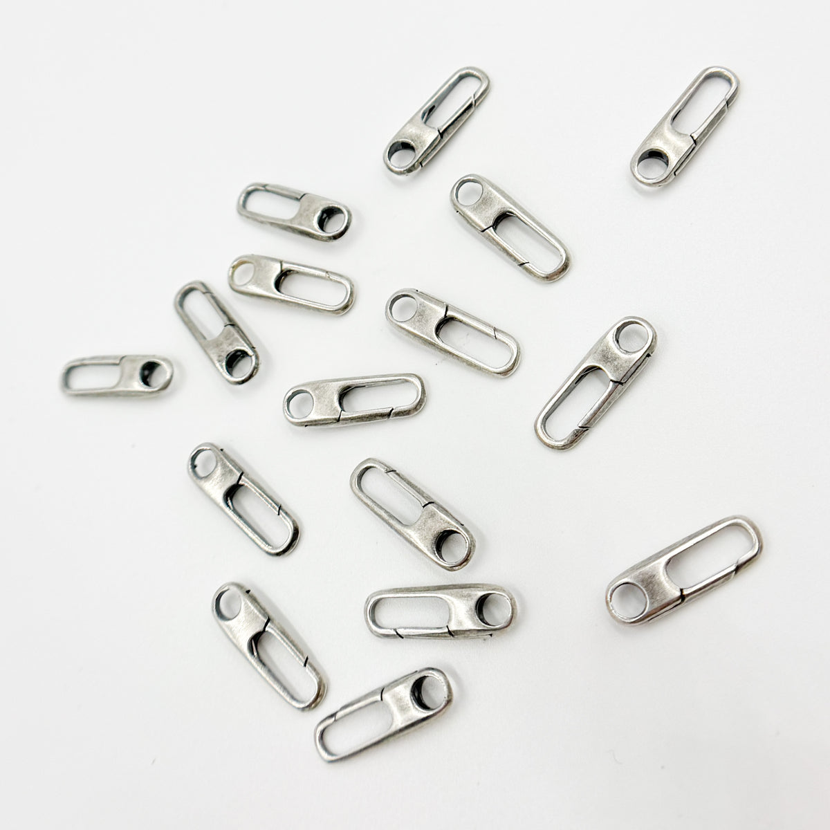 15MM Oxidized Sterling Silver Oval Clasp