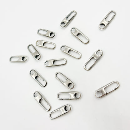 15MM Oxidized Sterling Silver Oval Clasp