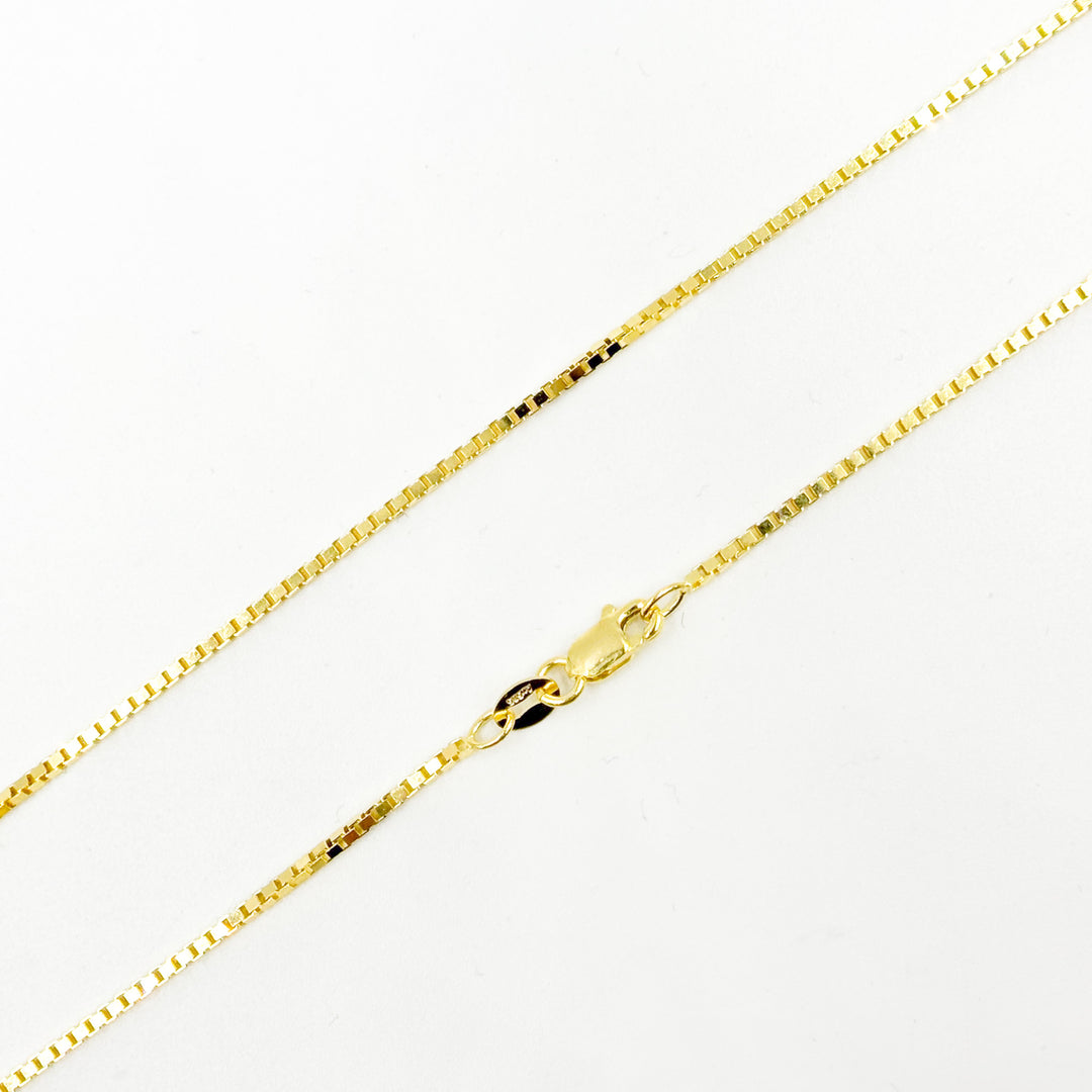 073VED. 14K Solid Gold Box Link Chain