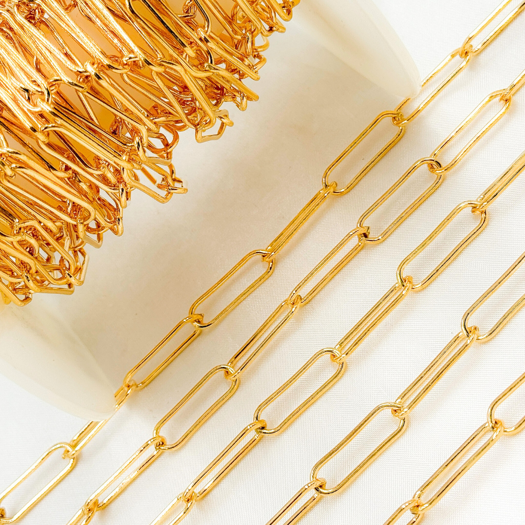 Gold Filled Paperclip Link Chain