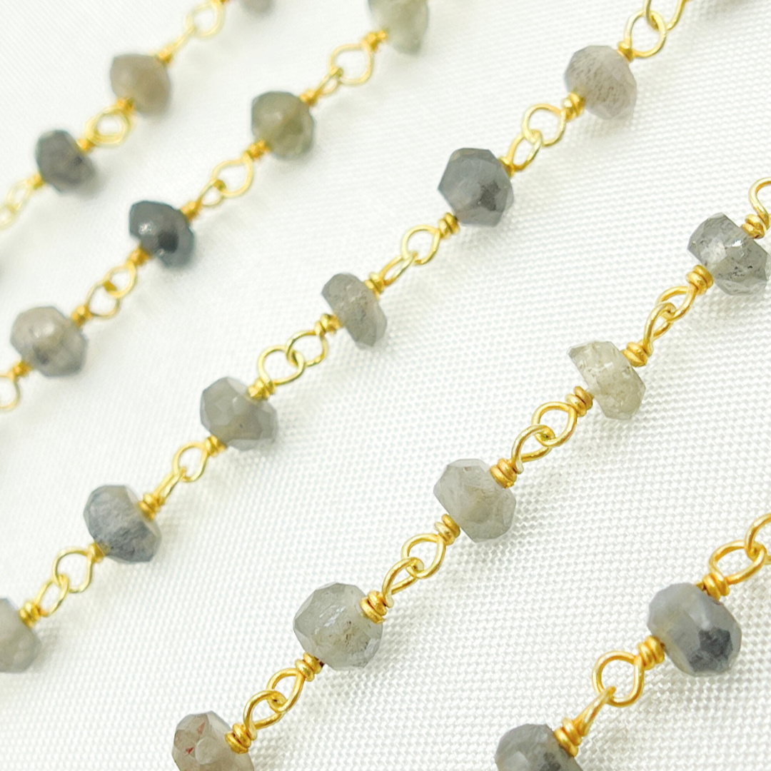 Black Moonstone Wire Chain