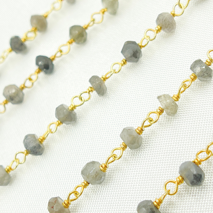 Black Moonstone Wire Chain