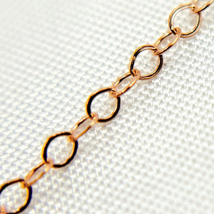Rose Gold Filled Flat Cable Chain