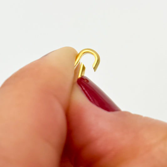 1356GPM. 15MM Gold-Plated Matt Sterling Silver Oval Clasp