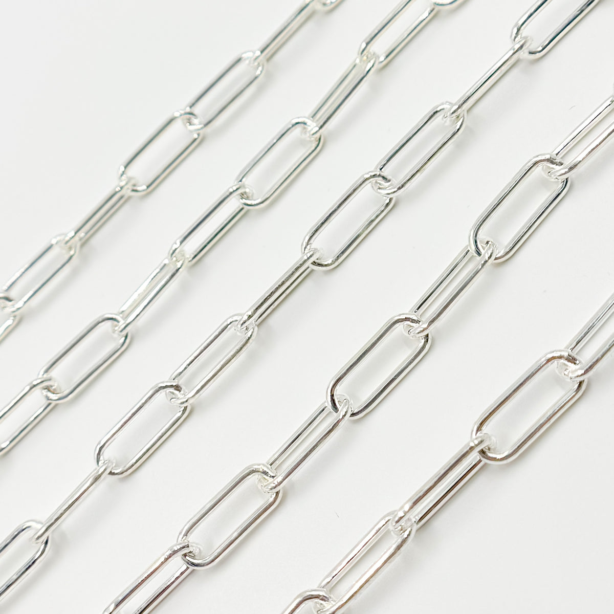 Sterling Silver Smooth Paperclip Chain