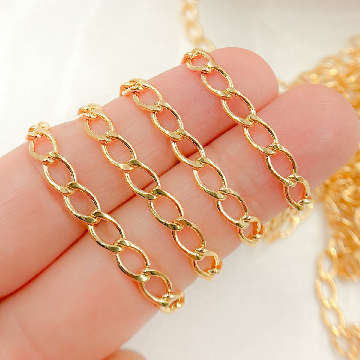 14K Gold Filled Oval Curb Chain