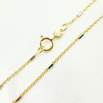 Load image into Gallery viewer, 025R02E2CNP0B8L. 14k Solid Gold Tube Satellite Two Tone Chain
