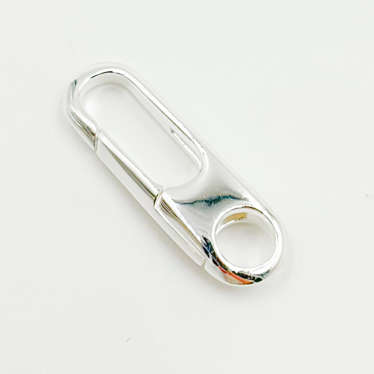 20MM White Sterling Silver Oval Clasp