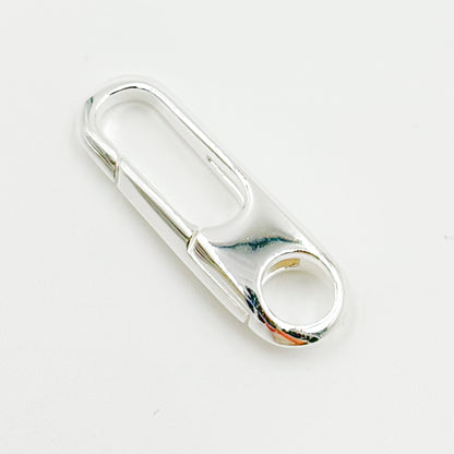 20MM White Sterling Silver Oval Clasp