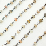 Load image into Gallery viewer, CMS35. Coated Peach Moonstone Wire Chain
