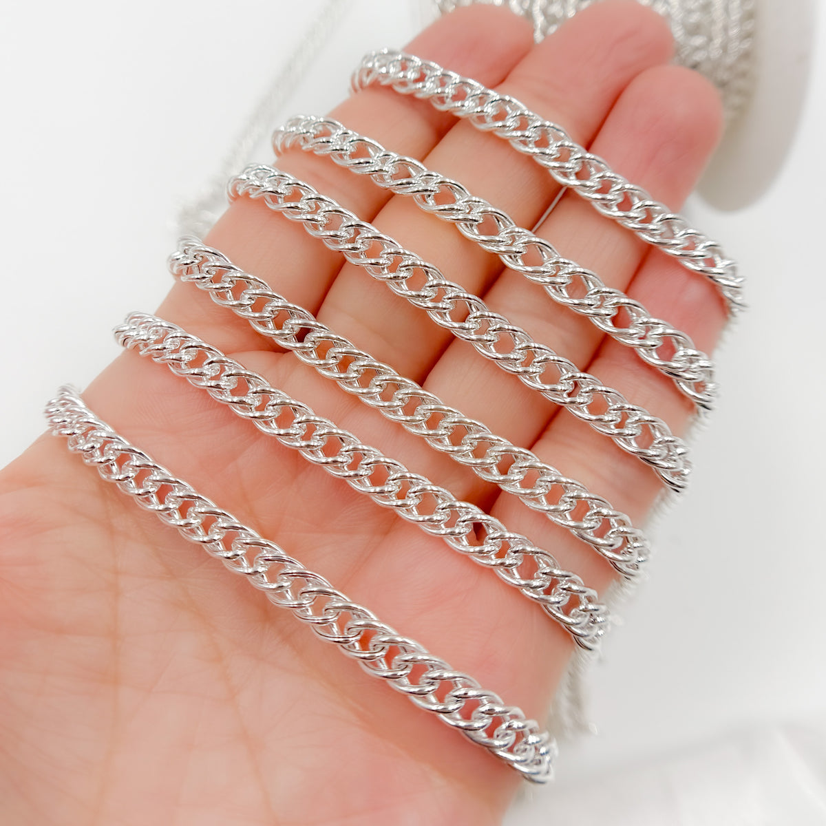 Sterling Silver Double Curb Chain