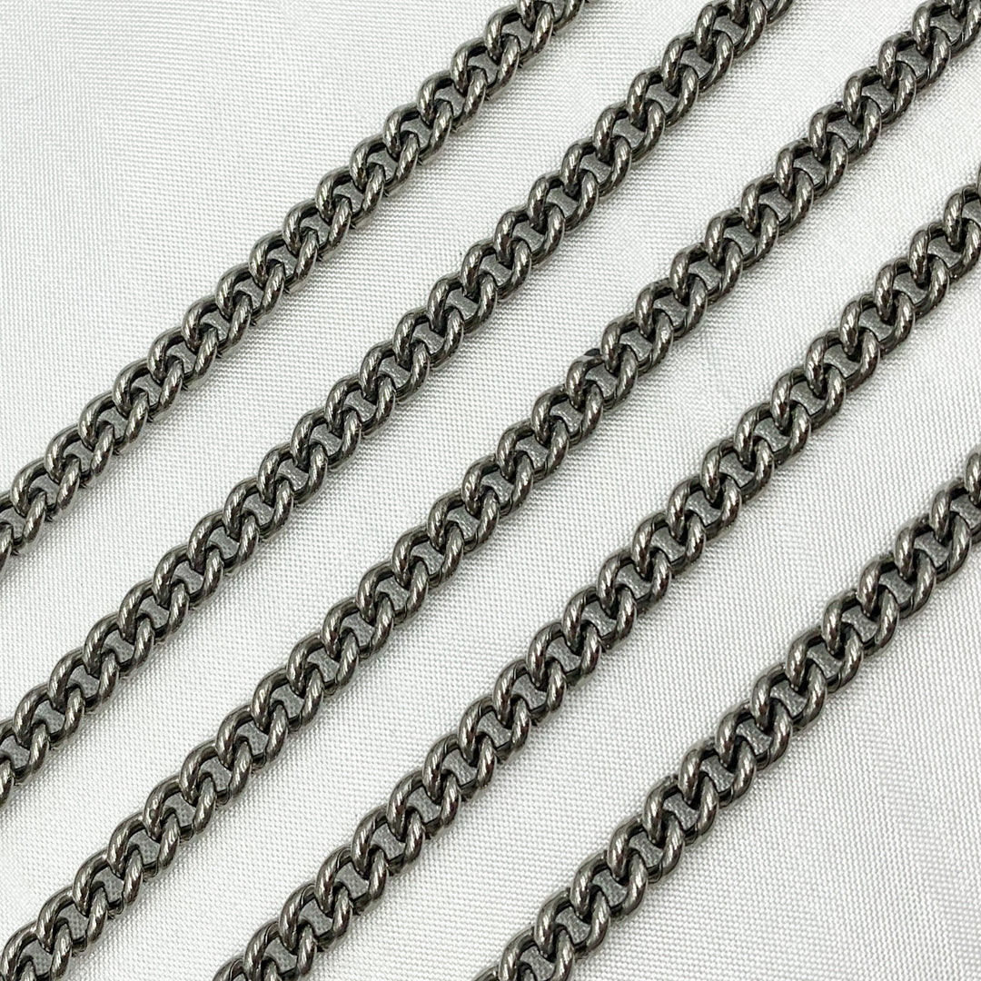 Oxidized 925 Sterling Silver Curb Chain.  Y2OX