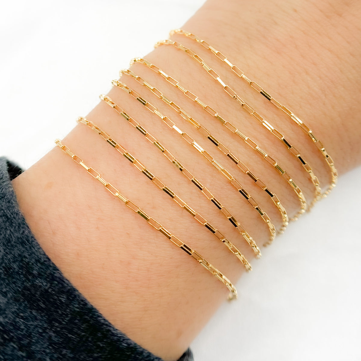 14k Gold Filled Box Link Chain