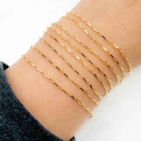 14k Gold Filled Box Link Chain