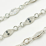 Load image into Gallery viewer, CZ65. Cubic Zirconia Marquise Shape Connected Chain